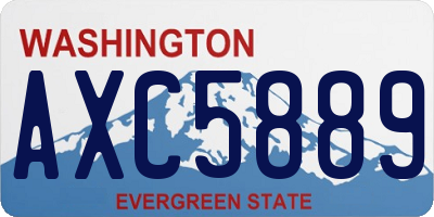 WA license plate AXC5889