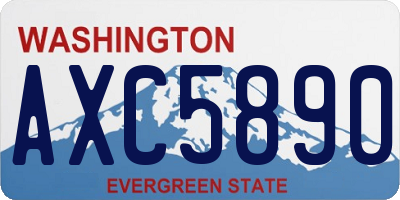 WA license plate AXC5890