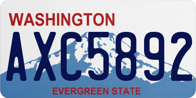 WA license plate AXC5892