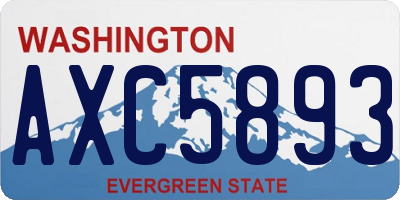 WA license plate AXC5893