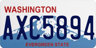 WA license plate AXC5894