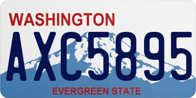WA license plate AXC5895