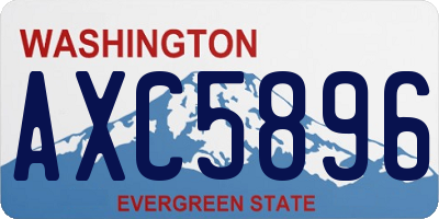 WA license plate AXC5896