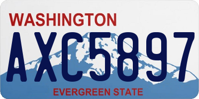 WA license plate AXC5897