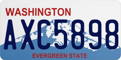 WA license plate AXC5898