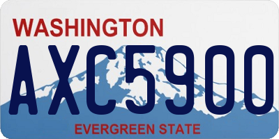 WA license plate AXC5900