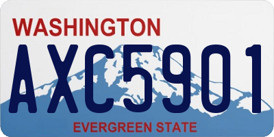 WA license plate AXC5901