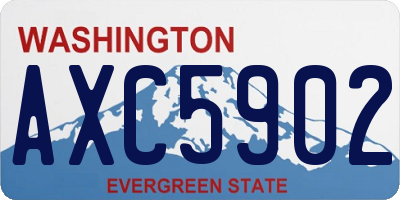 WA license plate AXC5902