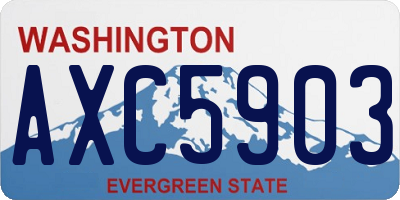 WA license plate AXC5903
