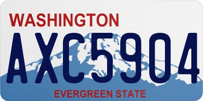 WA license plate AXC5904