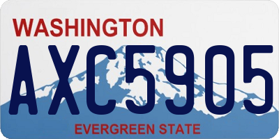 WA license plate AXC5905