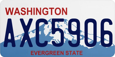 WA license plate AXC5906