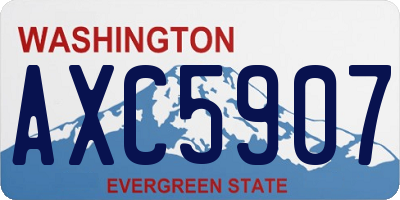 WA license plate AXC5907