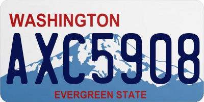 WA license plate AXC5908