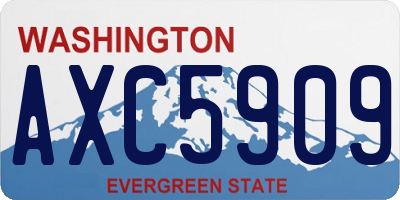 WA license plate AXC5909