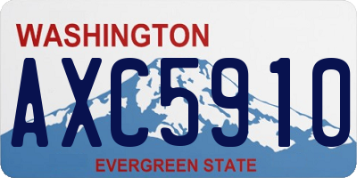 WA license plate AXC5910