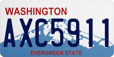 WA license plate AXC5911