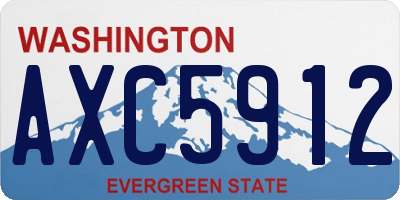 WA license plate AXC5912