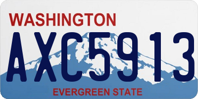 WA license plate AXC5913