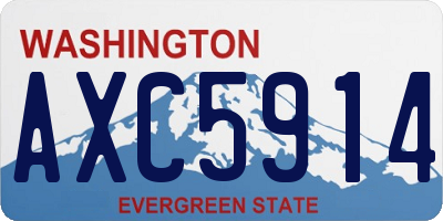 WA license plate AXC5914