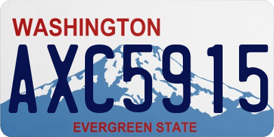 WA license plate AXC5915