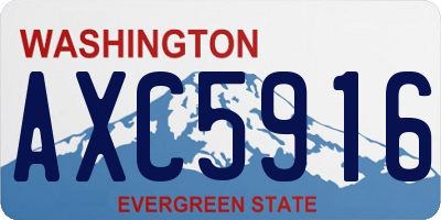 WA license plate AXC5916