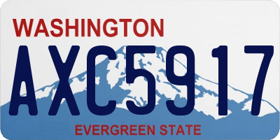WA license plate AXC5917