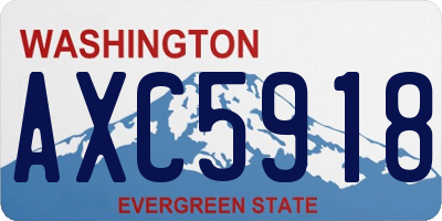 WA license plate AXC5918