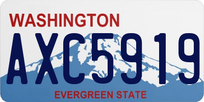 WA license plate AXC5919