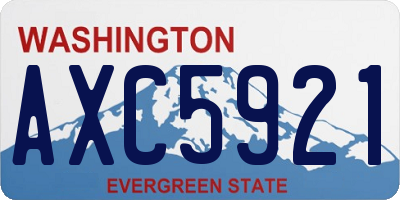 WA license plate AXC5921