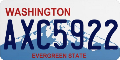 WA license plate AXC5922