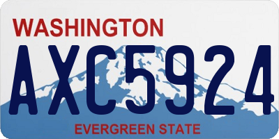 WA license plate AXC5924