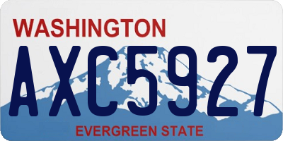 WA license plate AXC5927