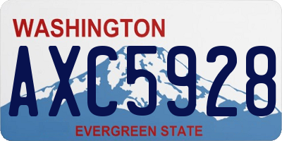 WA license plate AXC5928