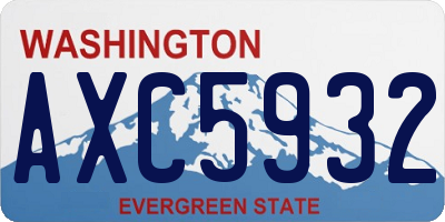WA license plate AXC5932
