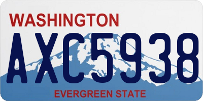 WA license plate AXC5938