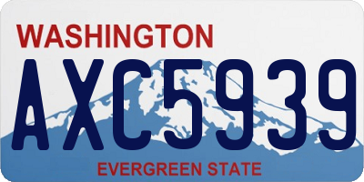WA license plate AXC5939