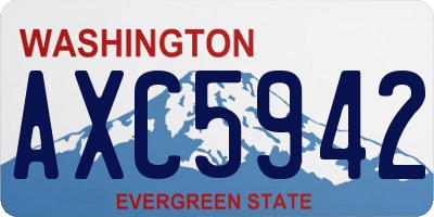 WA license plate AXC5942