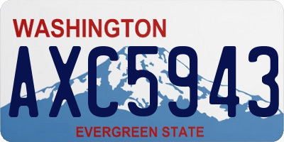 WA license plate AXC5943