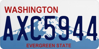 WA license plate AXC5944