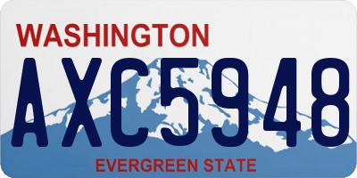 WA license plate AXC5948
