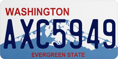 WA license plate AXC5949