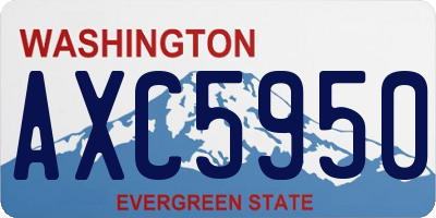 WA license plate AXC5950