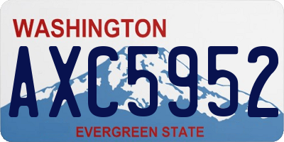 WA license plate AXC5952
