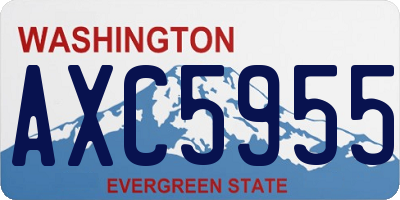 WA license plate AXC5955