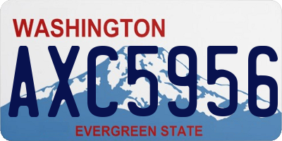 WA license plate AXC5956