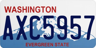 WA license plate AXC5957