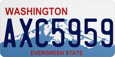 WA license plate AXC5959