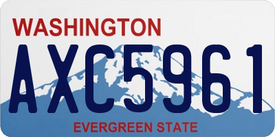 WA license plate AXC5961