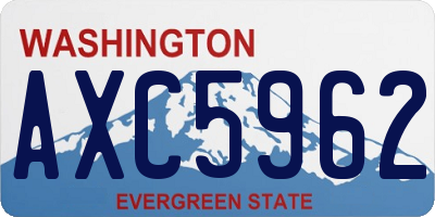 WA license plate AXC5962